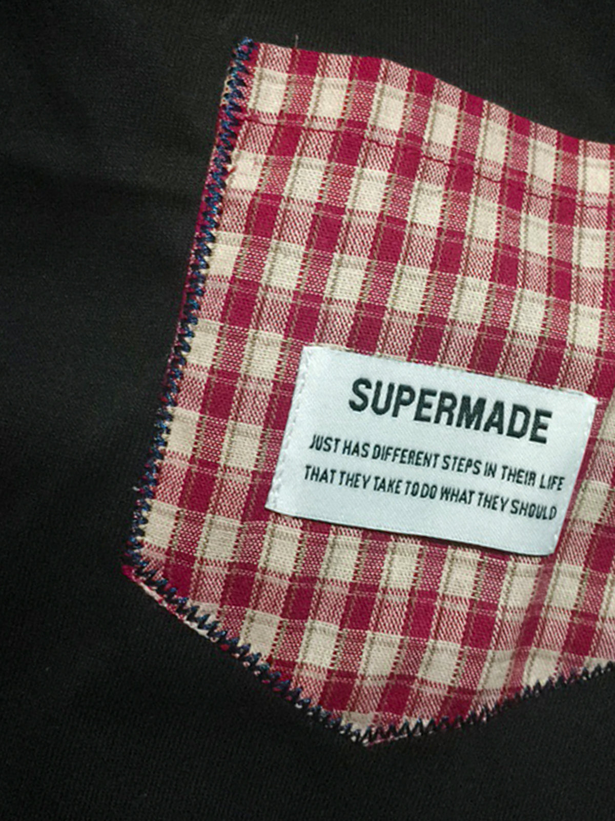 Street Plaid Tie Short Sleeve T-Shirt 