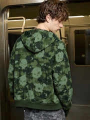 Skull Camo Graphic Zip Hoodie