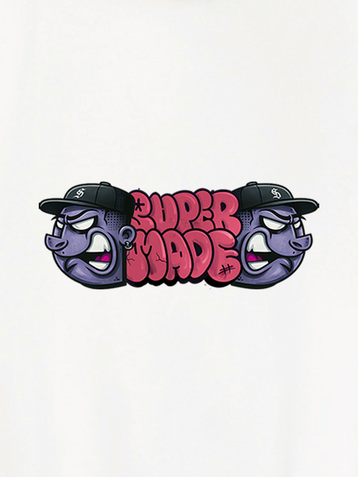 Supermade graffiti Font Figurine Hoodie 