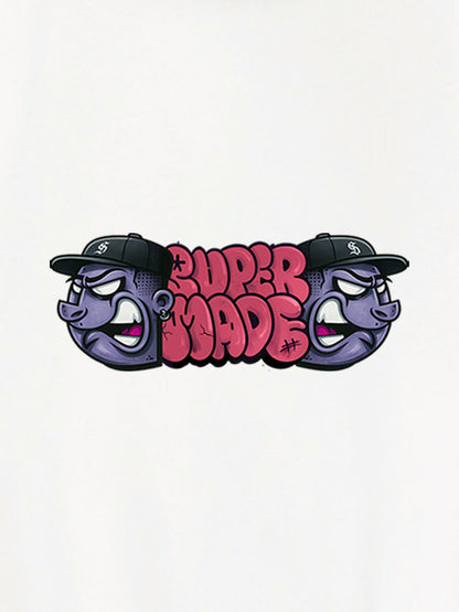 Supermade graffiti Font Figurine Hoodie 