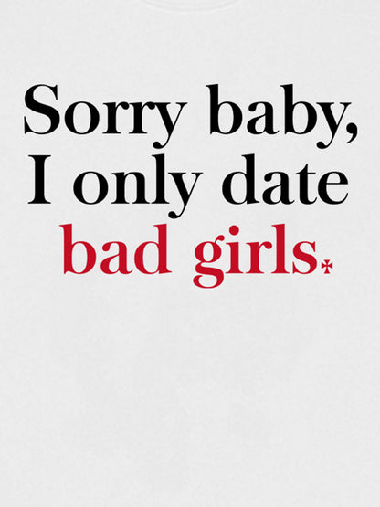 Street Contrast Design Slogan Print Round Neck Sweatshirt 