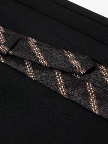 Tie Detail Relaxed Fit Draped Suit Pants 