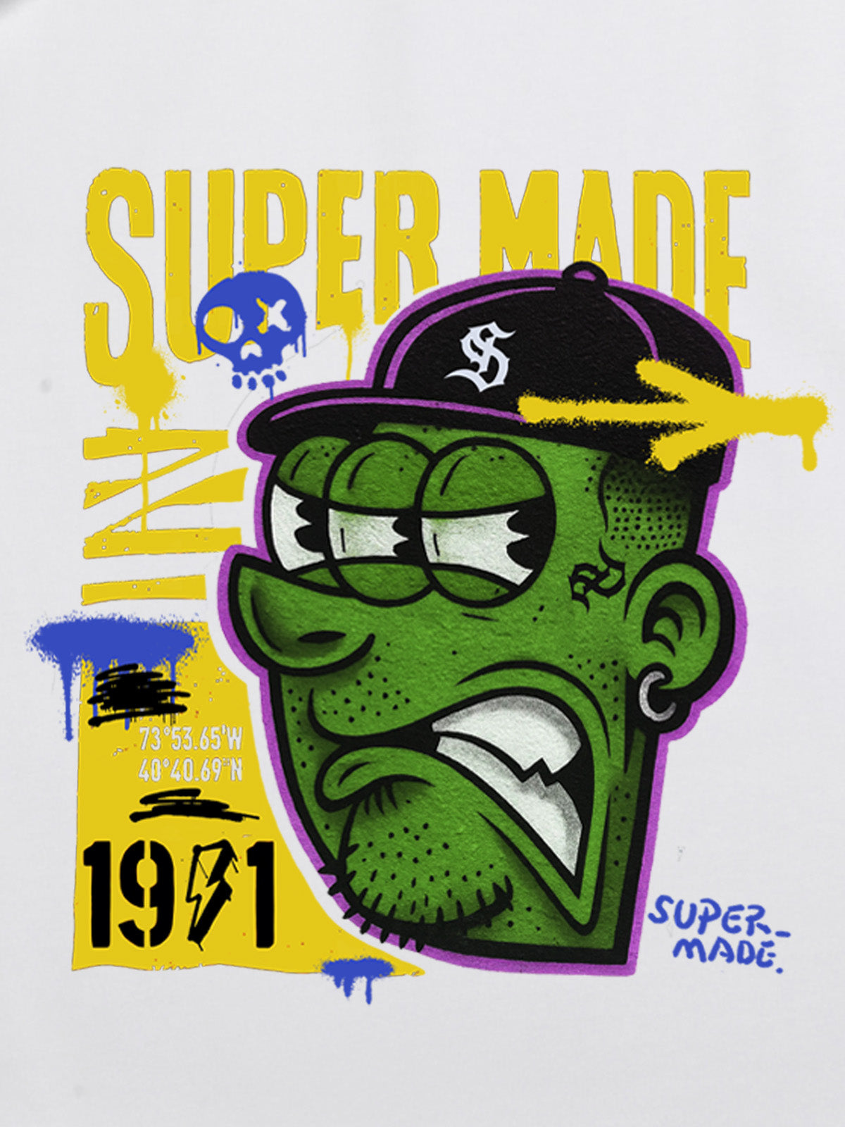 Bold Monster Design Graphic T-Shirt 