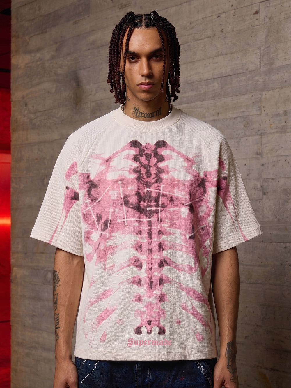 Rib Cage Print Gradient T-Shirt