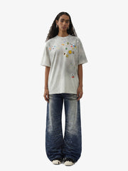 Vintage Gaming Sticker Style Motif Oversized T-Shirt 