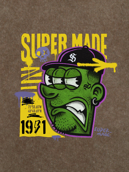 Bold Monster Design Graphic T-Shirt 