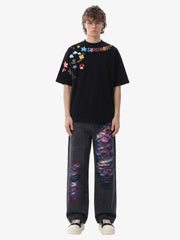 Colorful Fun Pattern Crew Neck T-Shirt 