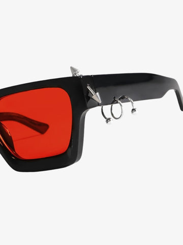 Minimalist Punk-Style Metal Sunglasses