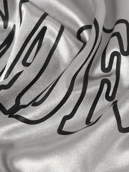 Reflective V-Neck Short Sleeve Top for Casual and Sporty Looks 