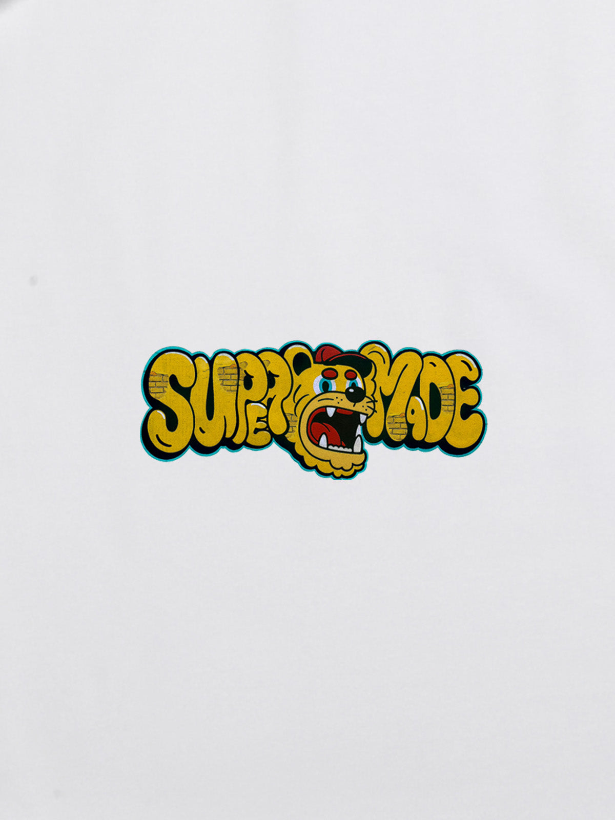 Street Graffiti Trendy Tiger Head Font T-Shirt 