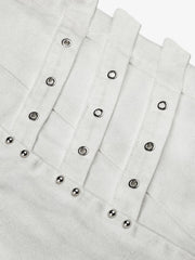 Inkjet Graphic Cutout Ring-Strap Jeans