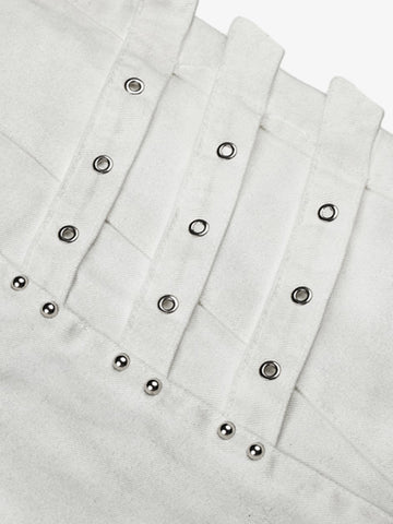 Inkjet Graphic Cutout Ring-Strap Jeans