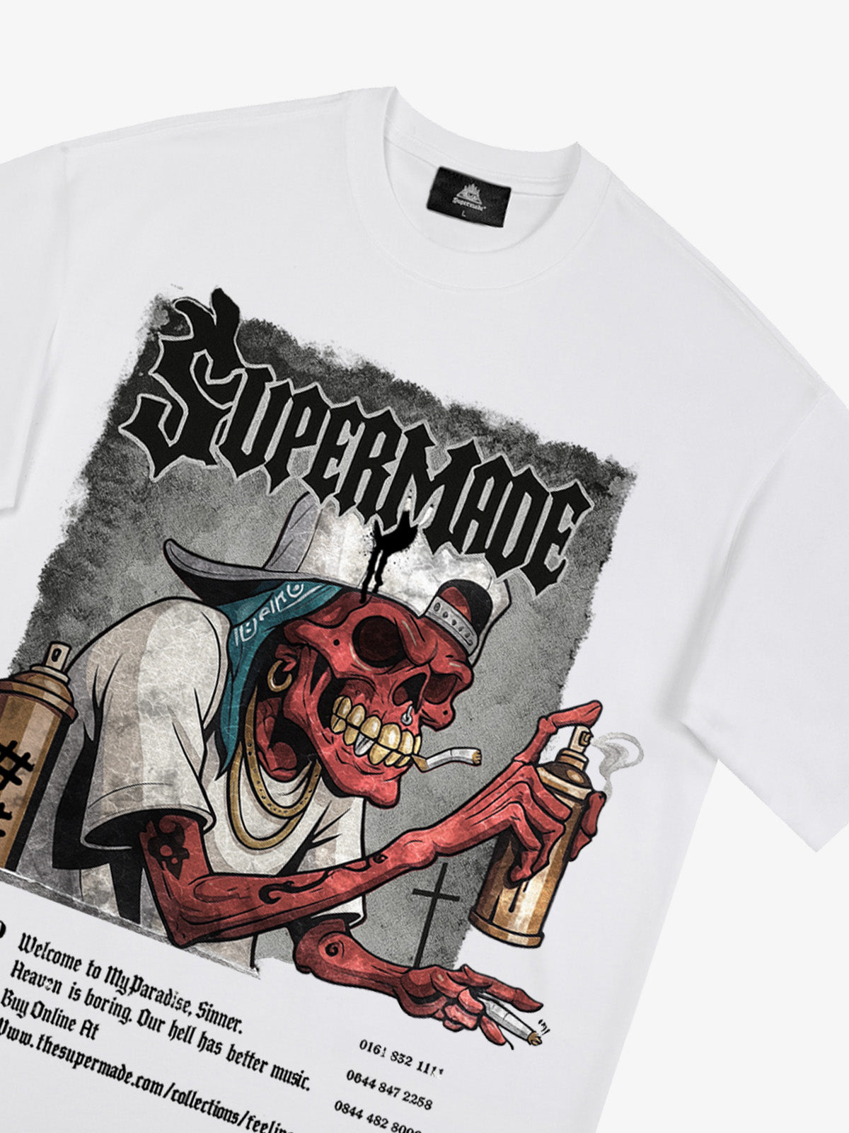 Graphic Tee with Bold Skull Design for Men 