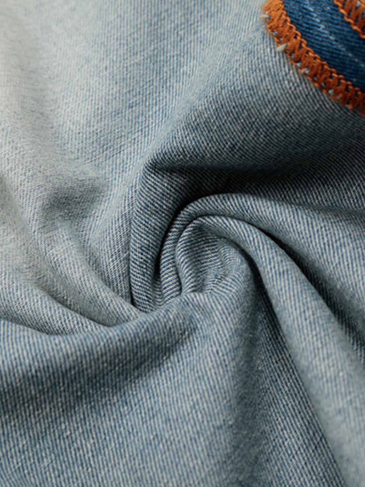 Inside-Out Construction Exposed Seam Wide-Leg Jeans