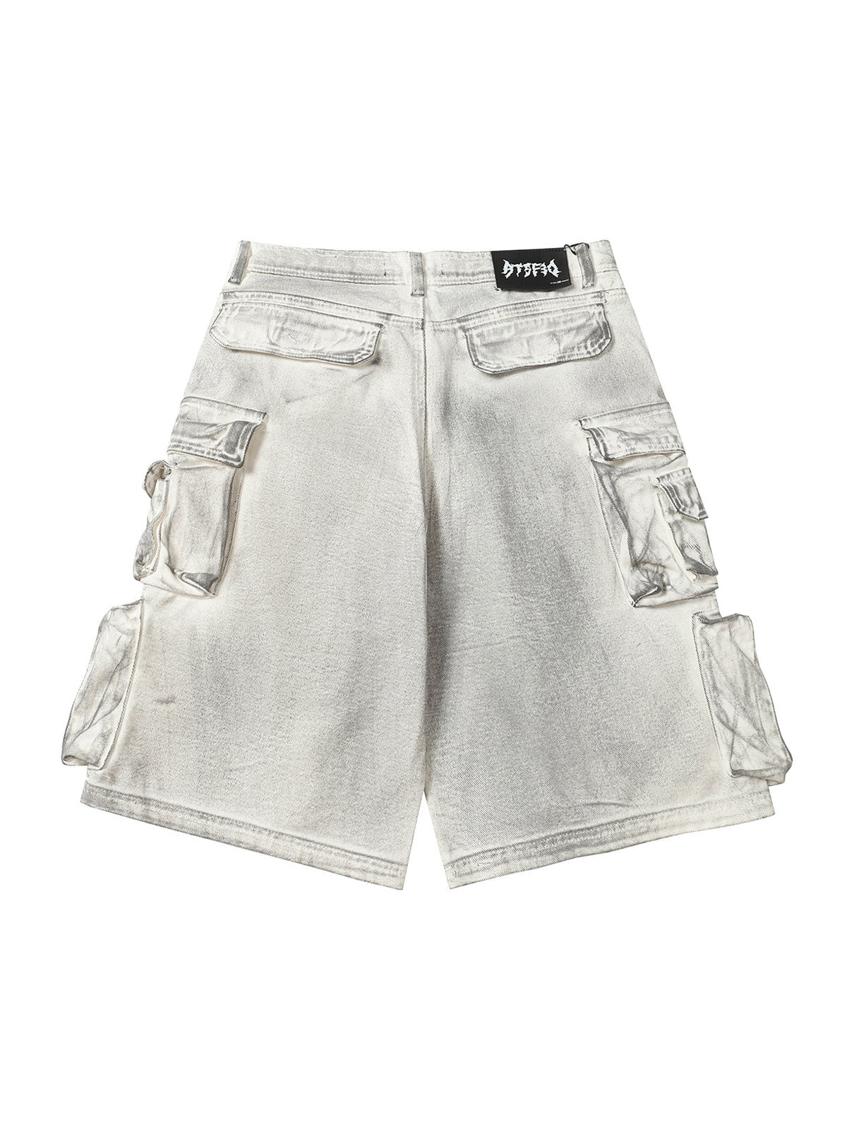 Distressed Multi-Pocket Cargo Shorts 