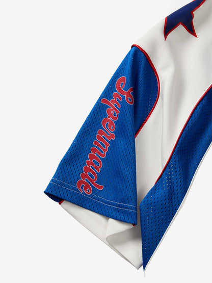 Supermade Classic Color Block Star Pattern Jersey Design Customization 