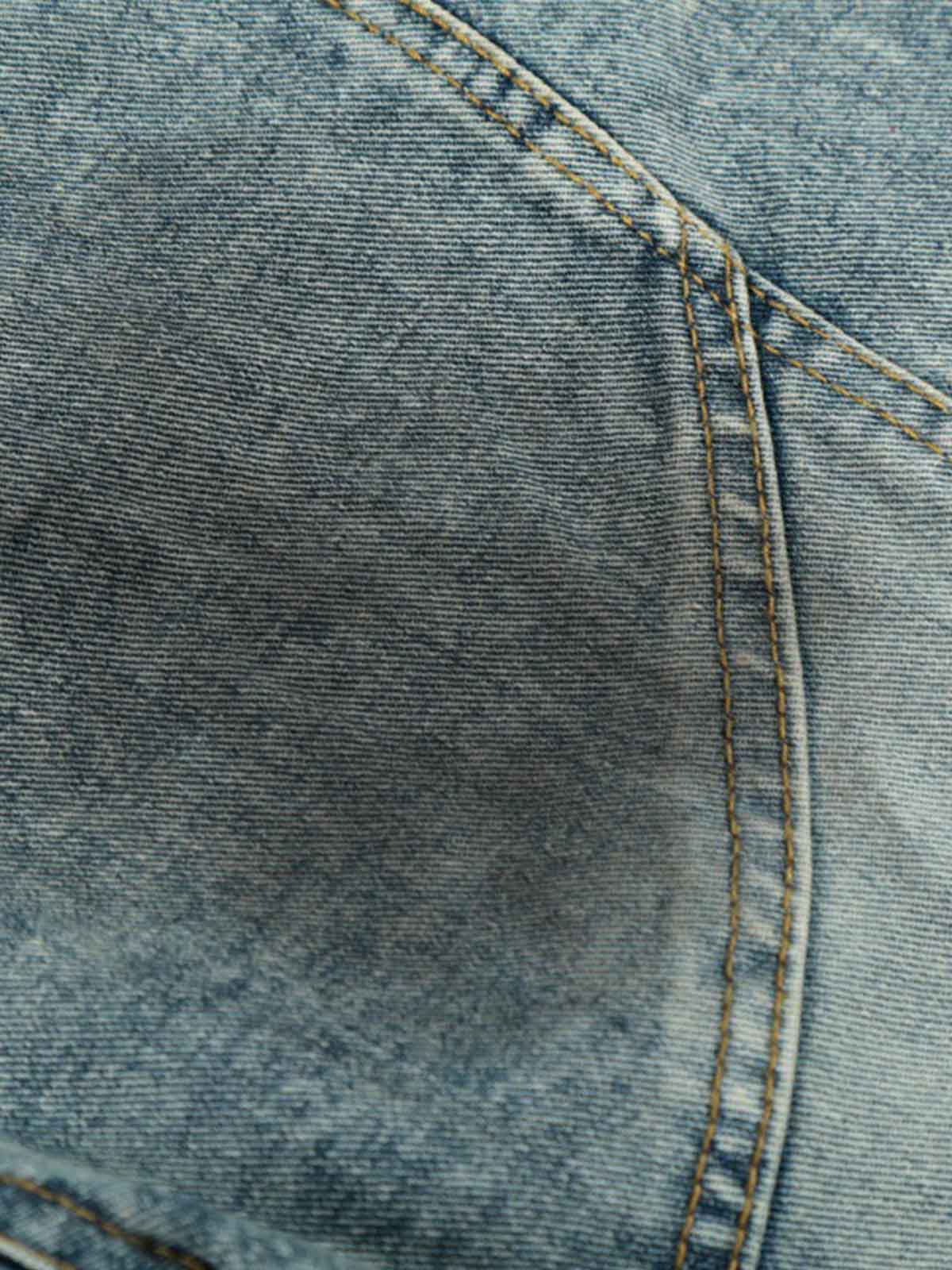 Vintage Paint-Splatter Scarf Tie Barrel Jeans