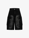 Cargo Multi-Pocket Denim Jorts