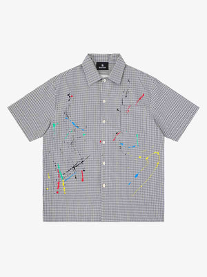 Striped Floral Embroidered Shirt