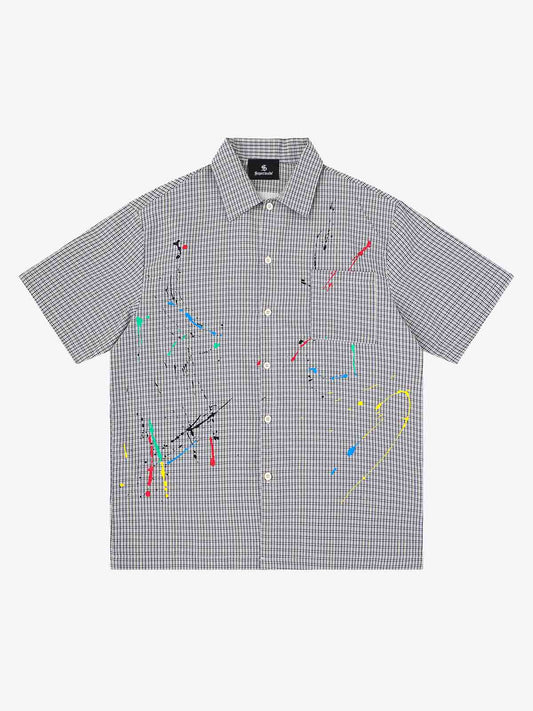 Striped Floral Embroidered Shirt