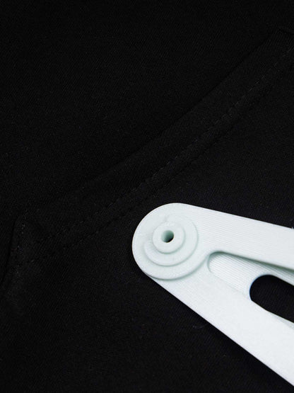 Cotton Blend Hoodie with Hair Clip Print Design for Men and Women 