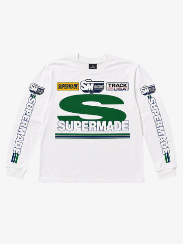 Racing Graphic Cropped Long Sleeve Tee