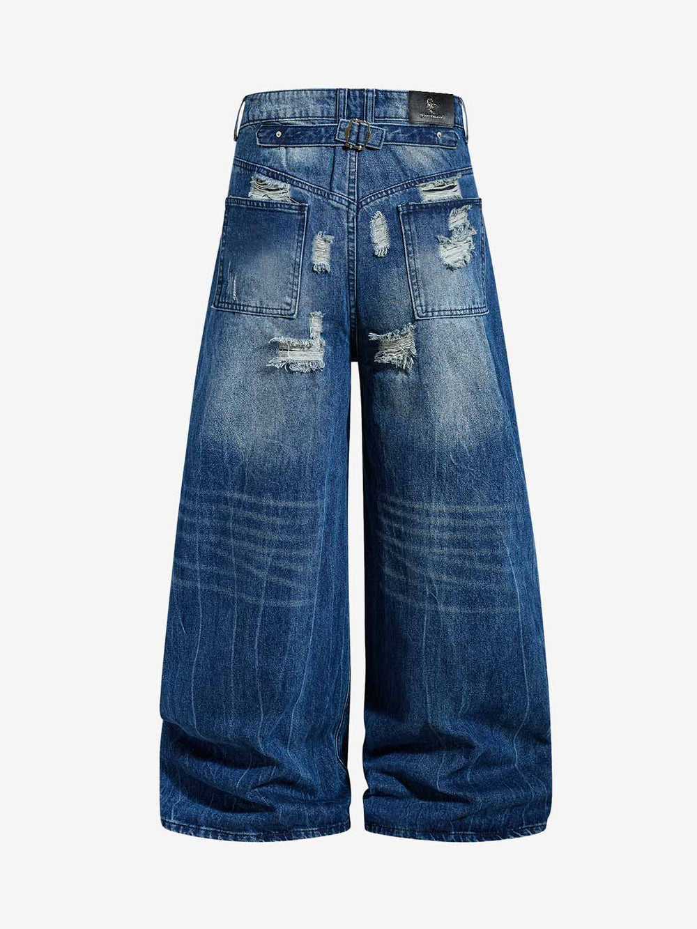 Washed Distressed Denim Jeans