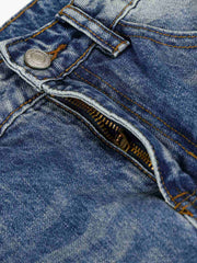 Studded Washed Heavy-Duty Jeans