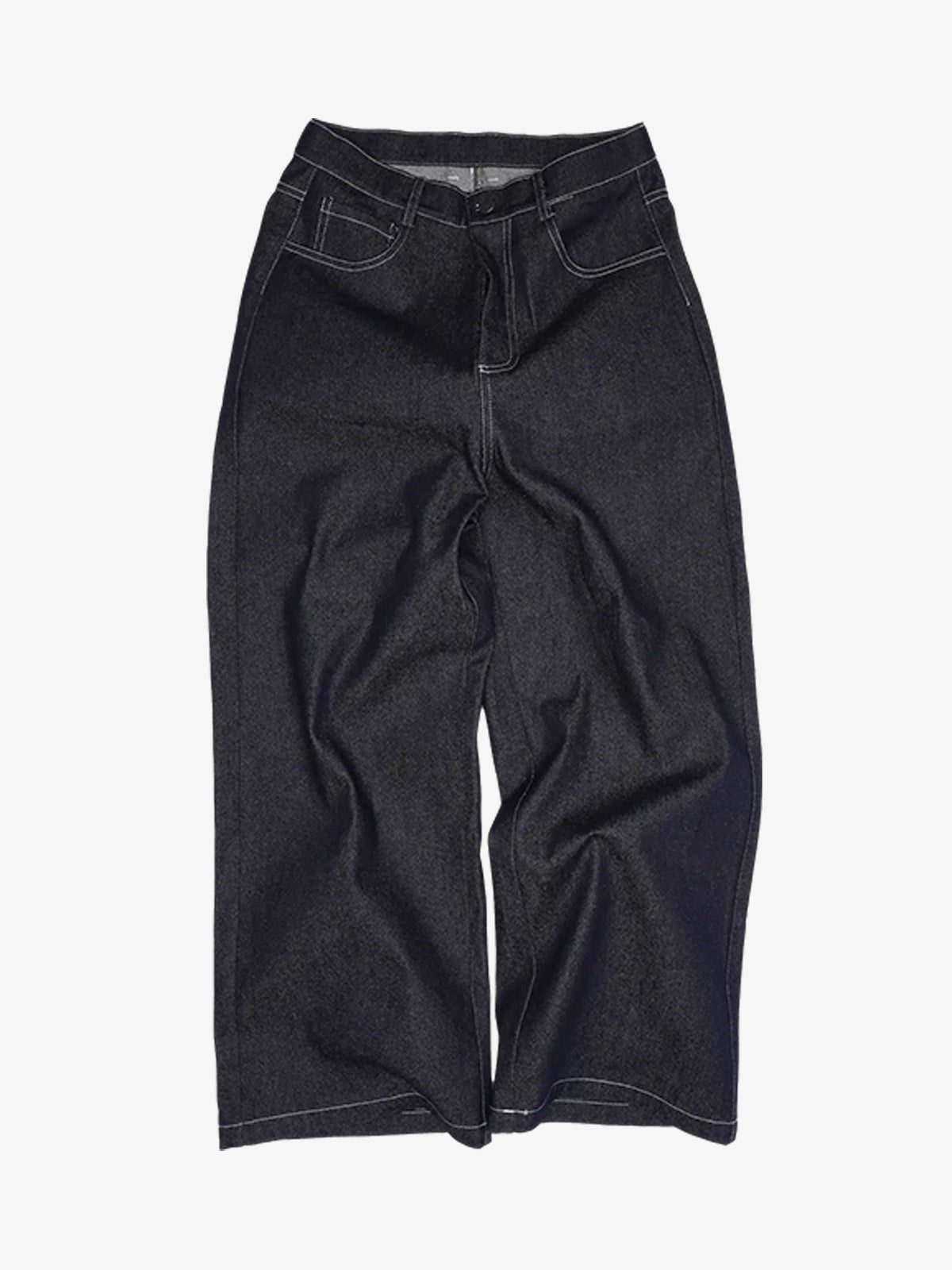 Multi-Pocket Raw Denim Baggy Jeans