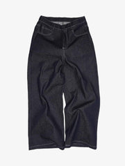 Multi-Pocket Raw Denim Baggy Jeans