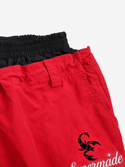 Star Color Block Double-Waist Paratrooper Pants