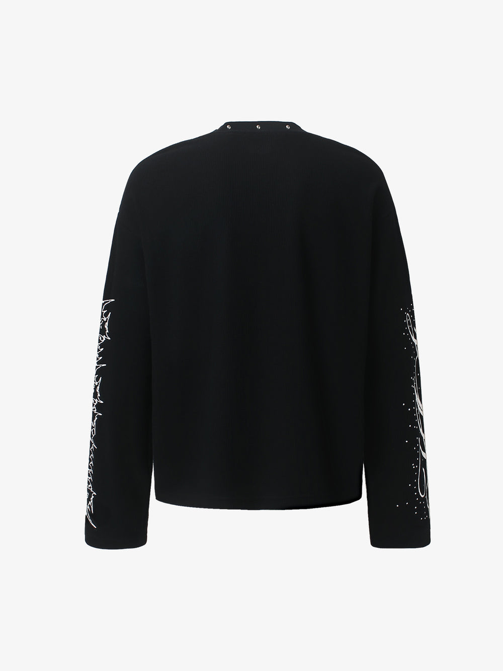 Studded Graphic Waffle Long Sleeve Tee