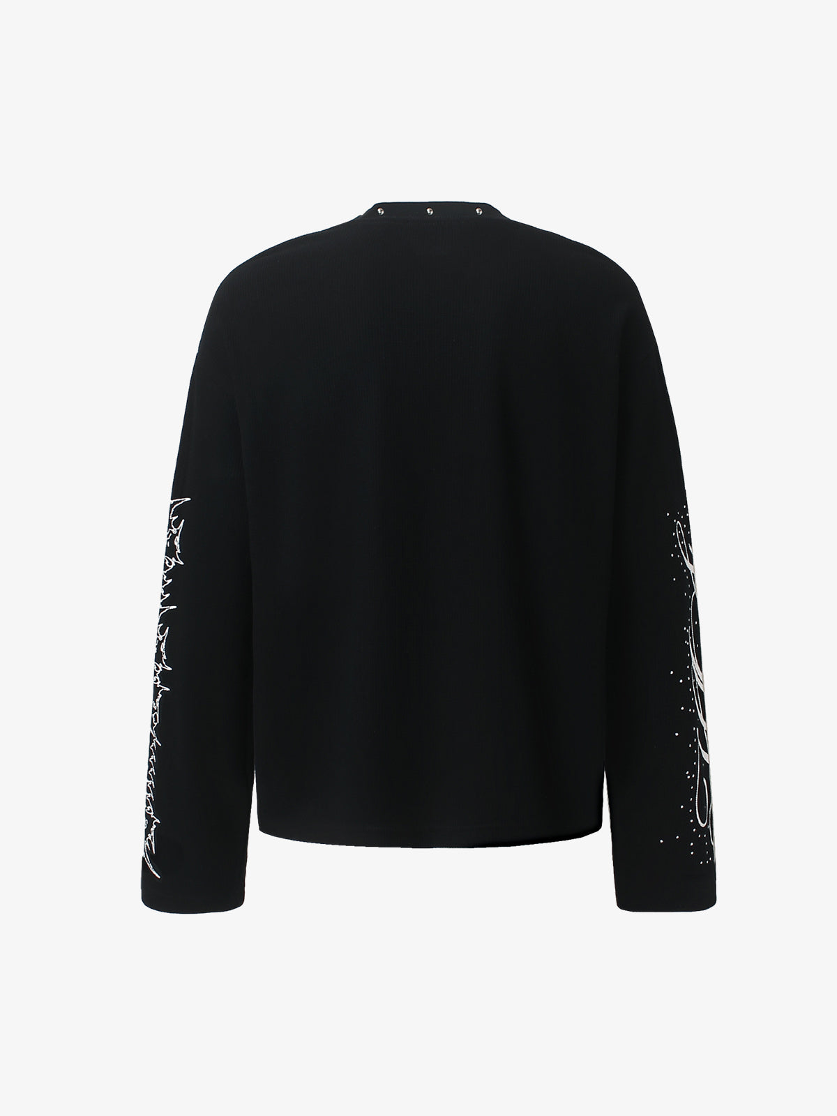 Studded Graphic Waffle Long Sleeve Tee