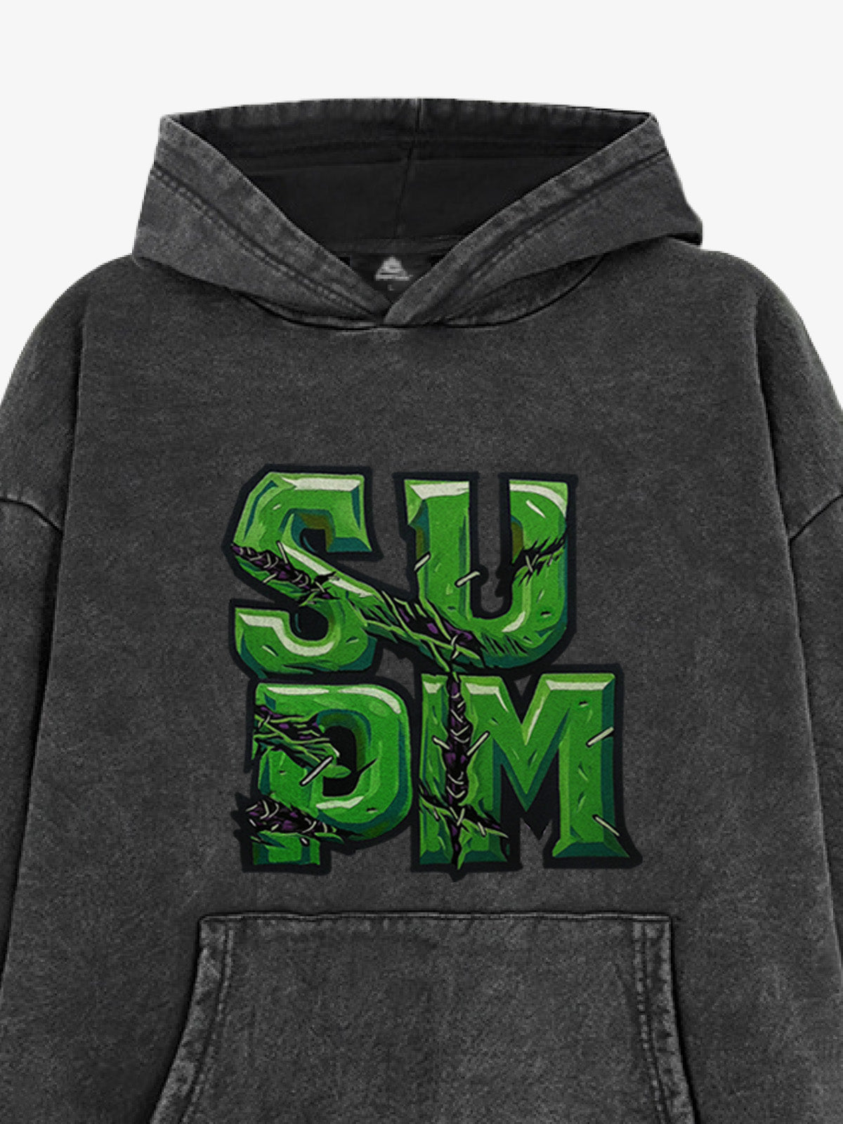 Supermade Green Thorn Font Hooded Sweatshirt 