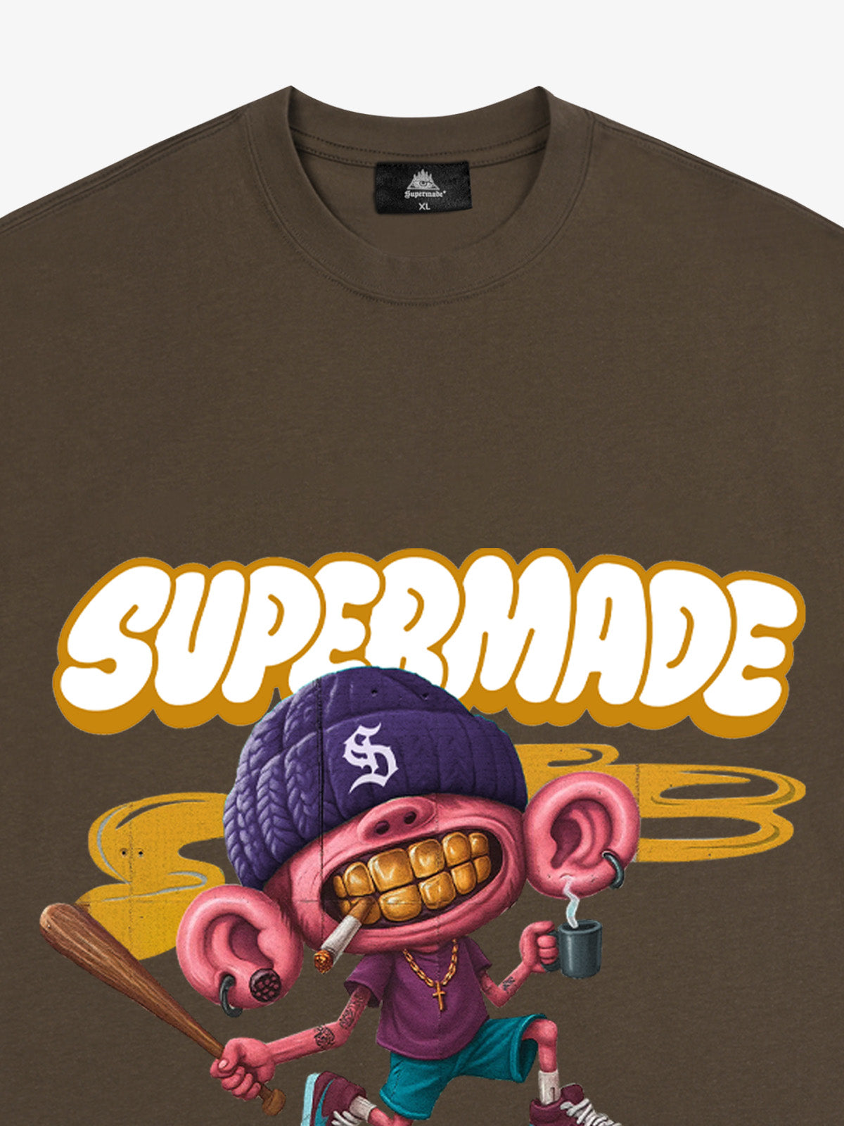 Thesupermade Cartoon Graffiti Baseball Cool Boy T-shirt 