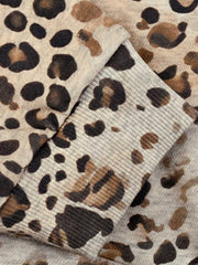Gradient Leopard Distressed Zip Hoodie; Leopard / S, Leopard / M, Leopard / L, Leopard / XL, Leopard / 2XL