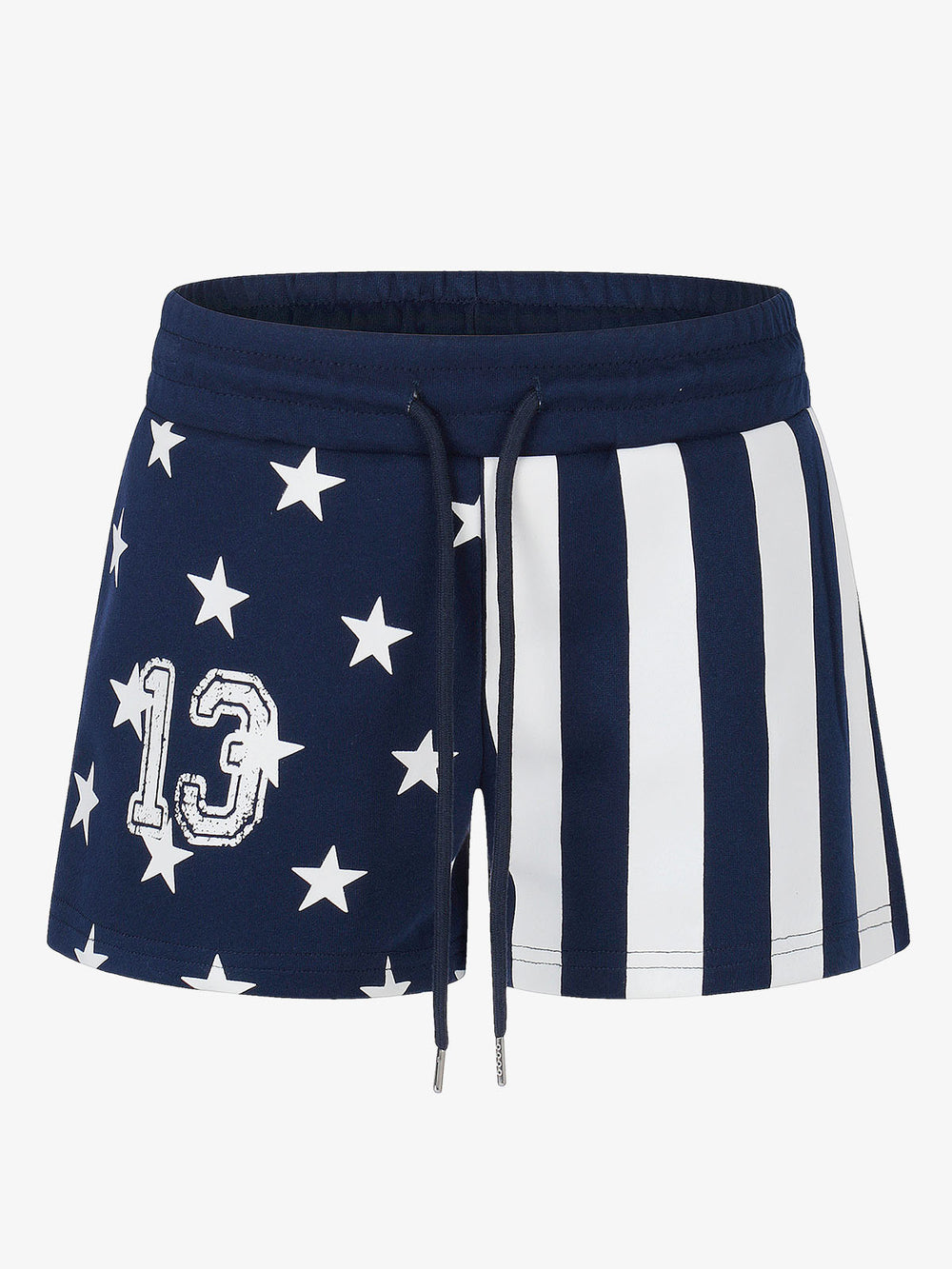 Streetwear-Minishorts mit Flaggenmotiv