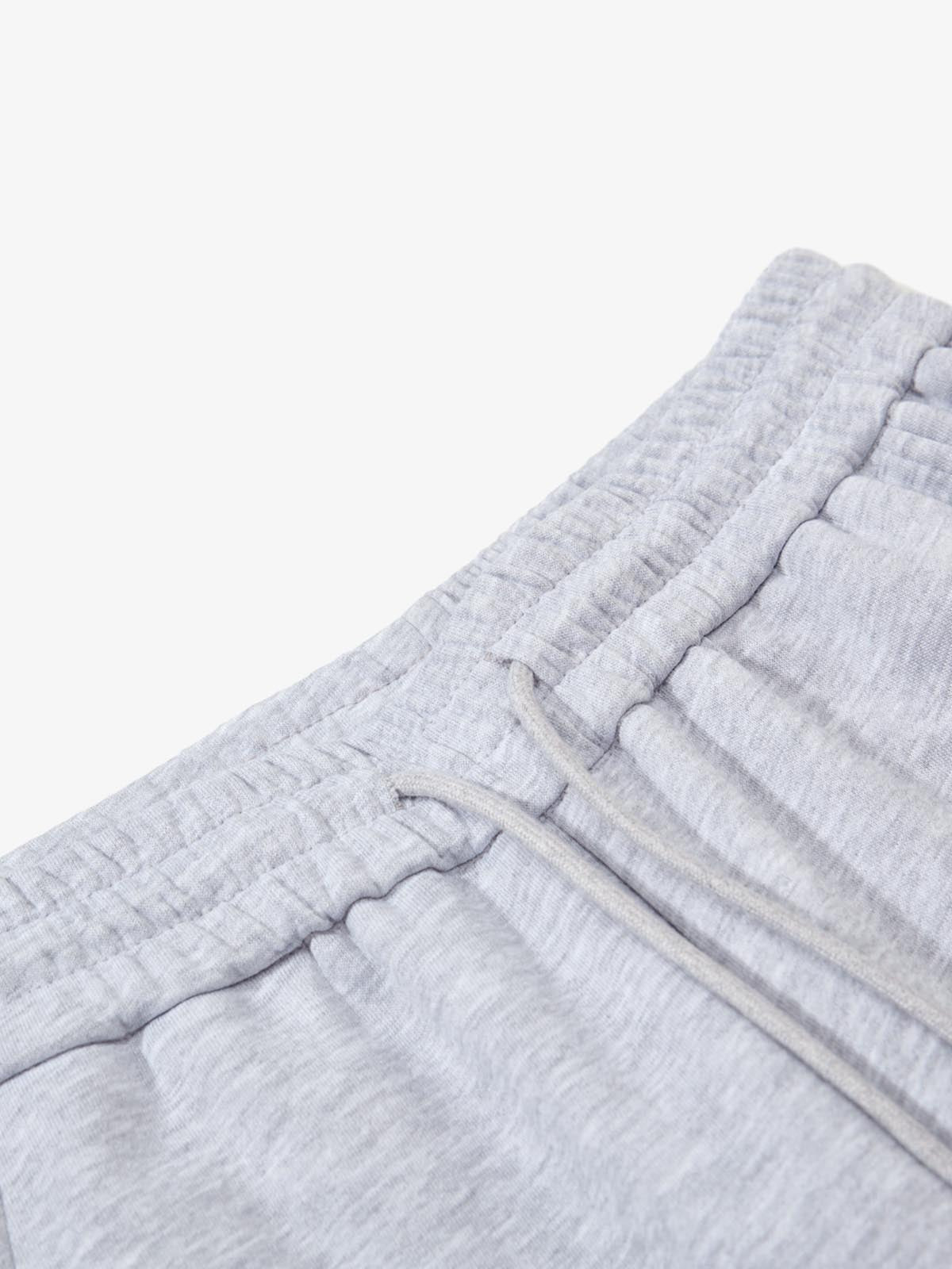 Faux Fur Spliced Hem Wide-Leg Sweatpants 