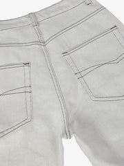 Retro Utility Dirty Wash Whisker Detail Flare Jeans 