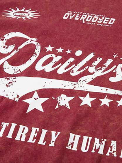 Vintage-Inspired Long Sleeve Tee with Bold Graphic Design 