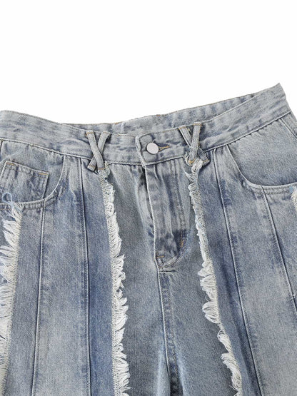 Distressed Frayed Edges Baggy Jeans 