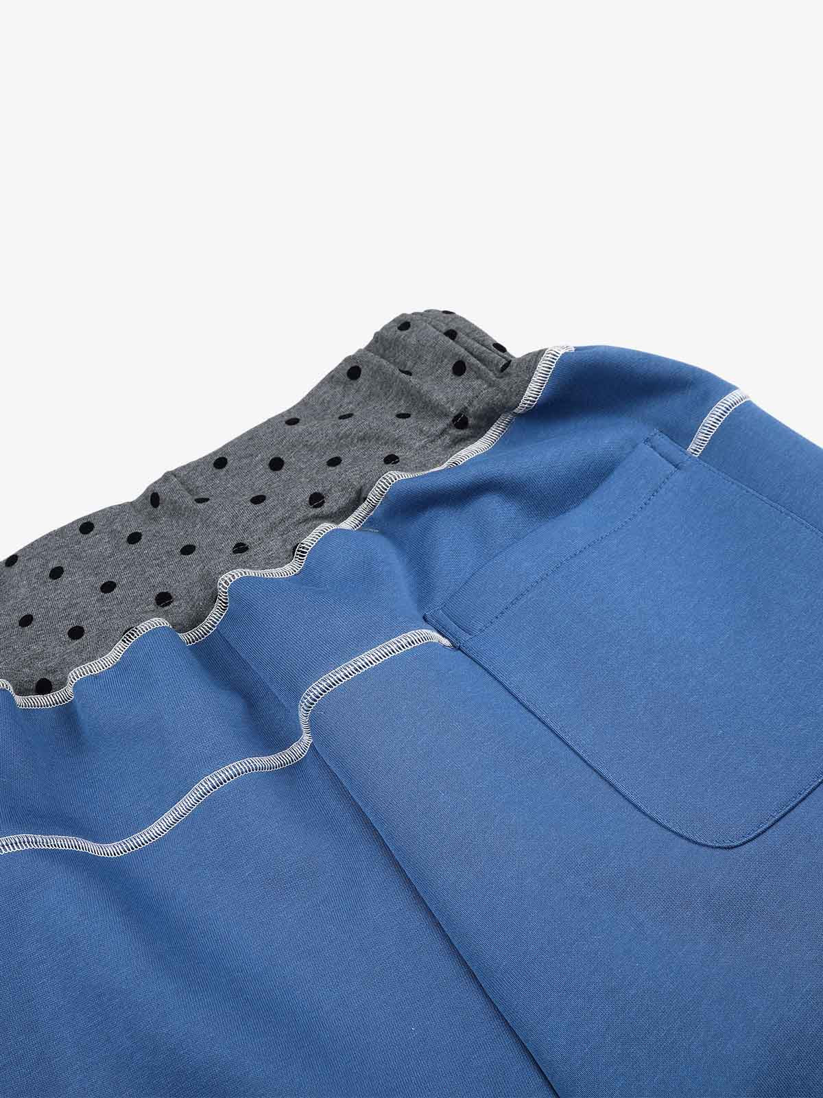 Patchwork Star Appliqué Drawstring Sweatpants