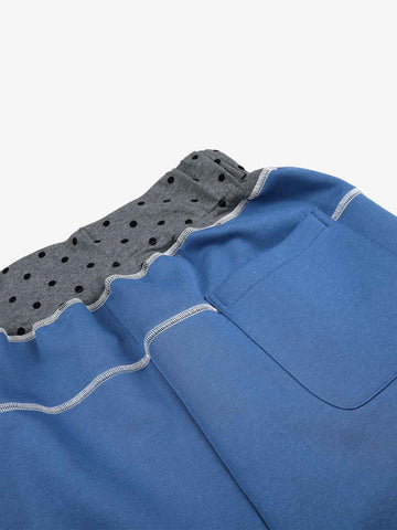 Patchwork Star Appliqué Drawstring Sweatpants