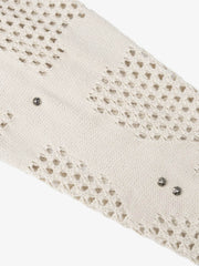 Knit Mesh Studded Boxy Zip-Up Hoodie