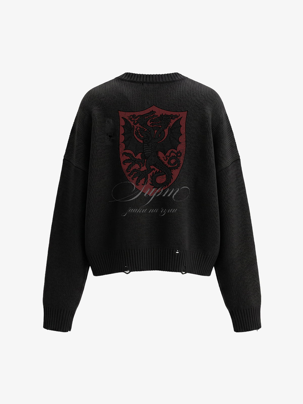 Evil Dragon Print Knit Cardigan