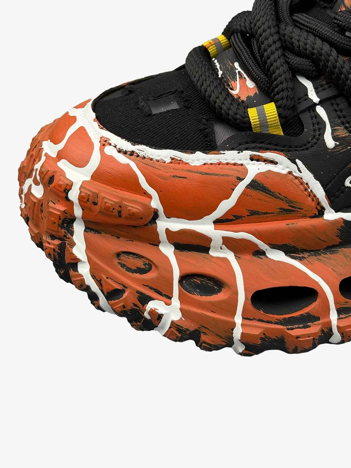 Mesh Overlay Chunky Sole Low-Top Sneakers