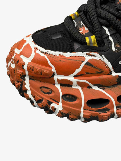 Mesh Overlay Chunky Sole Low-Top Sneakers