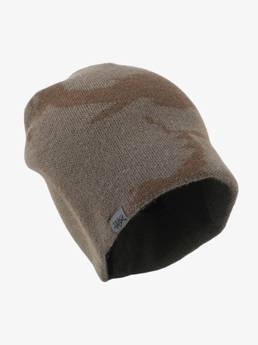 Contrast Color Jacquard Knit Beanie 