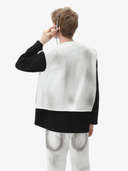 Stylish Gray Vest with Reflective Details 