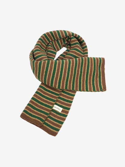 Striped Knit Scarf - Perfect for Casual and Festive Outfits 